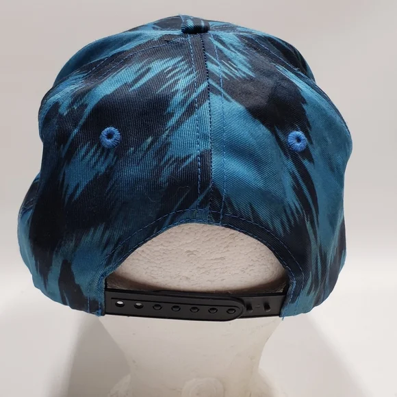 Buckin A Clothing Cap Blue Patterned Cork Brim Snap Back - Picture 4 of 10